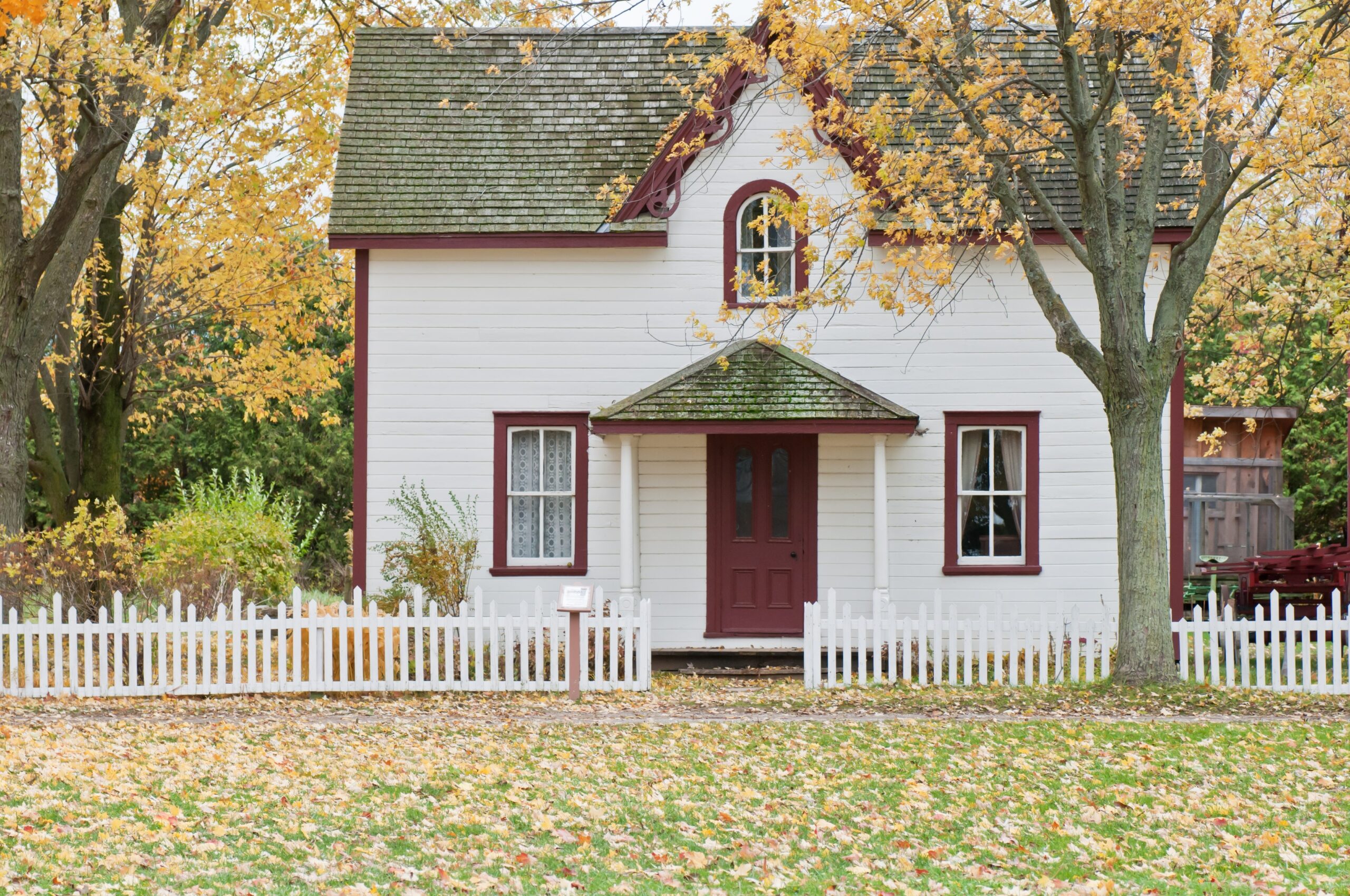 house in fall